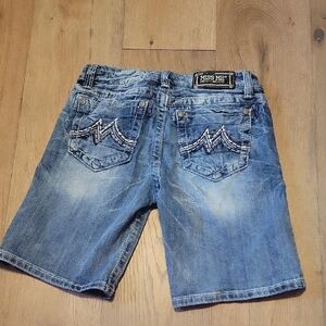 Miss Me Size 25 Bermuda Denim Shorts